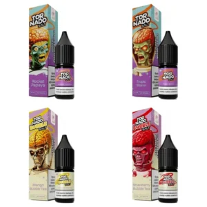 Liquid Tornado Salt 10 ml 20 mg – Rocket Papaya, Tropic Storm, Mango Bubble Tea, Strawberry Bubble Tea