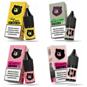 Liquid Go Bears Salt 8 ml 20 mg – Banana Mango, Matcha Lychee Ice, Pink Grapefruit Low Mint, Milk Strawberry
