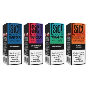 Liquid SIC! NIC 8 ml – smaki z serii Simplex, Duplex, Thea i Mojito