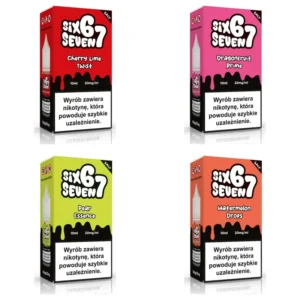 Liquid Six Seven 67 Salt 10 ml 20 mg – Cherry Lime Twist, Dragonfruit Prime, Pear Essence, Watermelon Drops