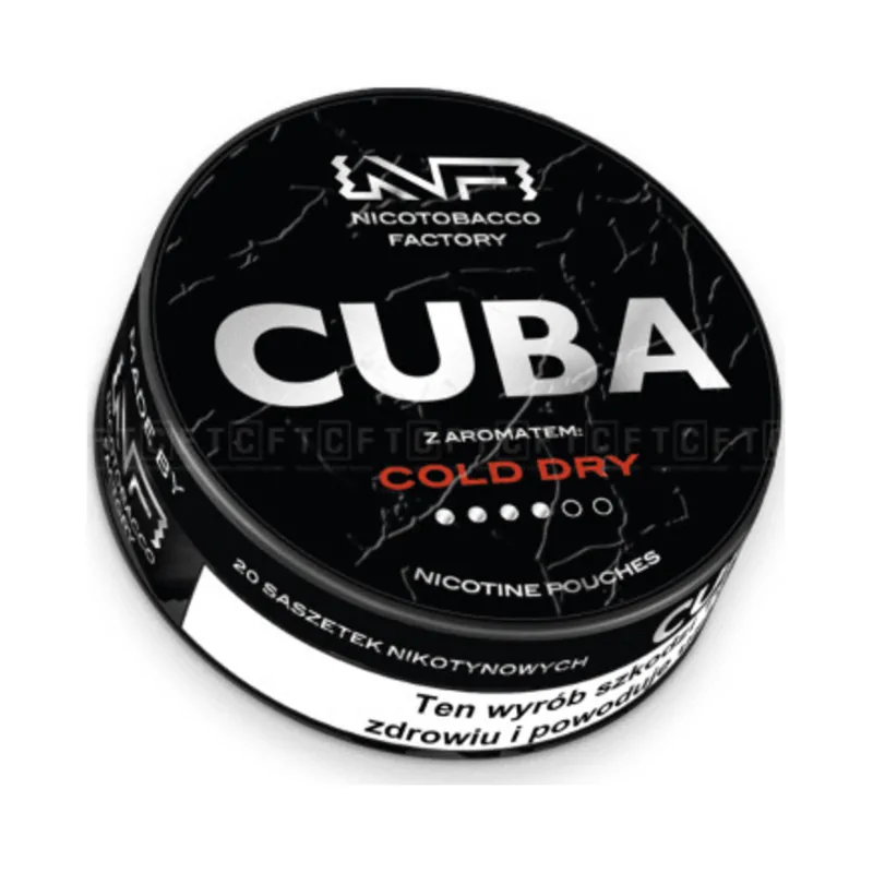 Woreczki nikotynowe CUBA Black 20 mg/g Cold Dry