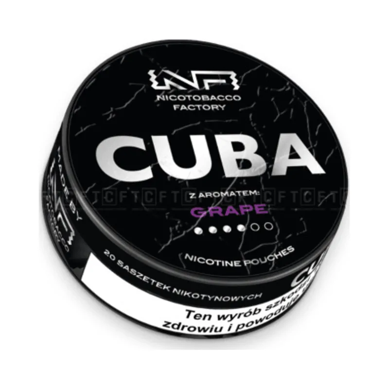 Woreczki nikotynowe CUBA Black 20 mg/g Grape