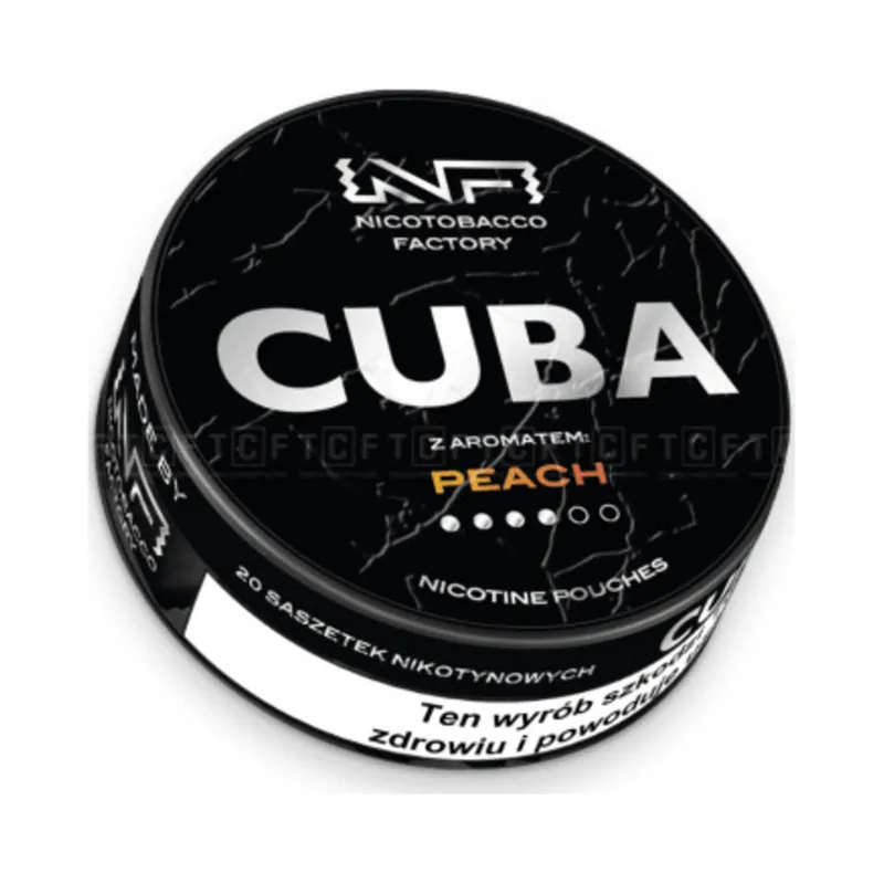 Woreczki nikotynowe CUBA Black 20 mg/g Peach